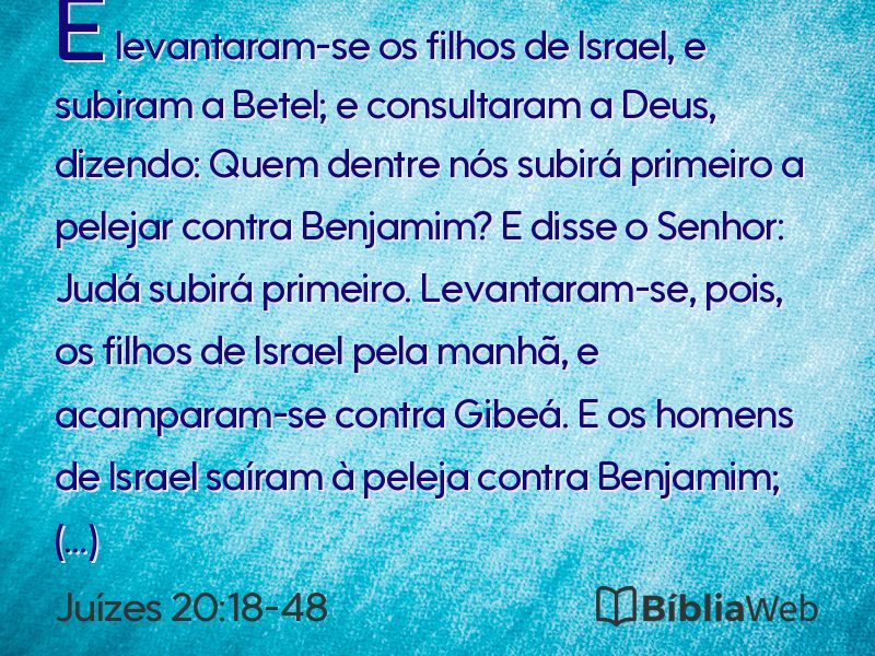 Juízes 20:18-48 em imagem para compartilhar