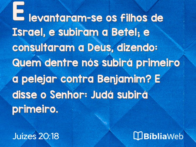 Juízes 20:18 em imagem para compartilhar