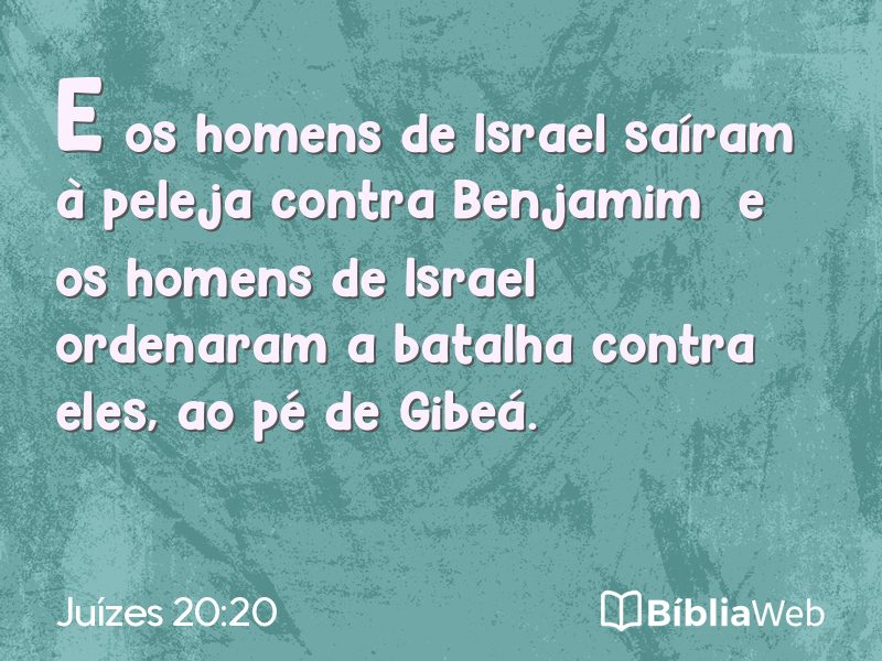 Juízes 20:20 em imagem para compartilhar