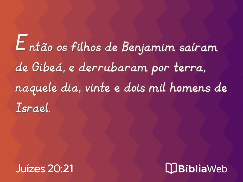 Juízes 20:21 em imagem para compartilhar