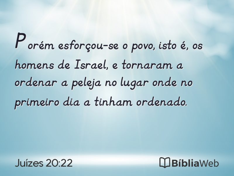 Juízes 20:22 em imagem para compartilhar