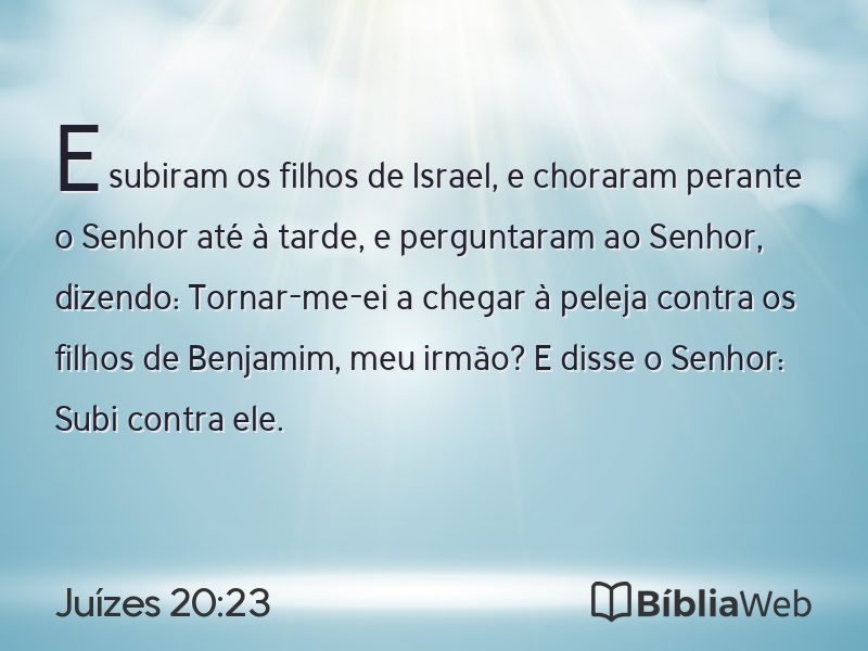 Juízes 20:23 em imagem para compartilhar