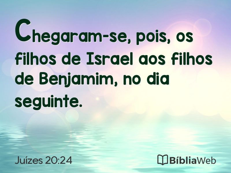 Juízes 20:24 em imagem para compartilhar