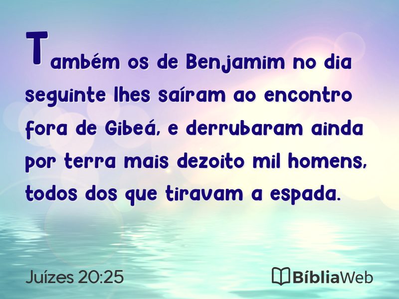 Juízes 20:25 em imagem para compartilhar