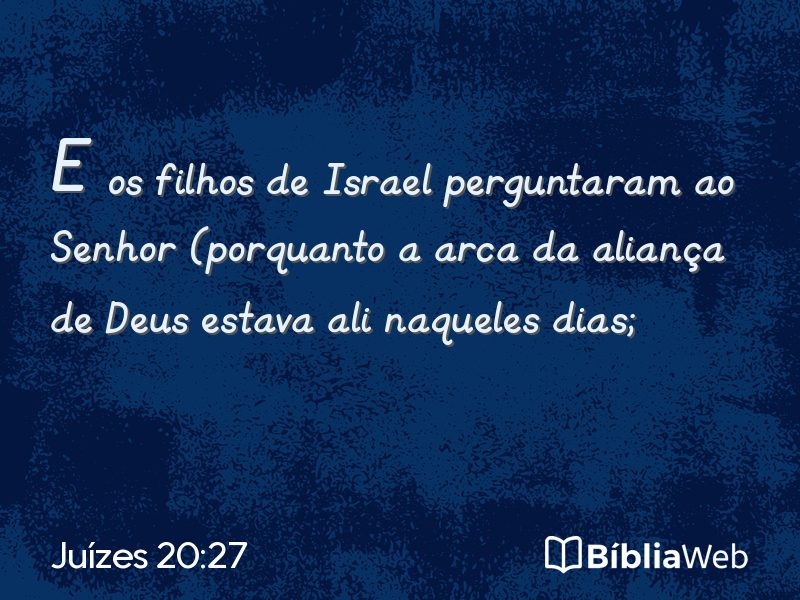 Juízes 20:27 em imagem para compartilhar