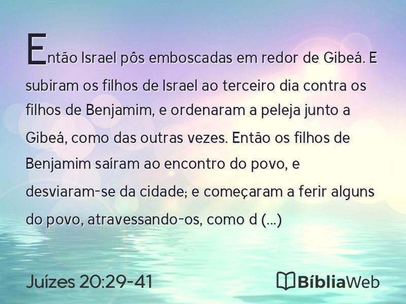 Juízes 20:29-41 em imagem para compartilhar