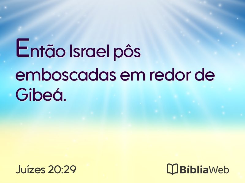 Juízes 20:29 em imagem para compartilhar