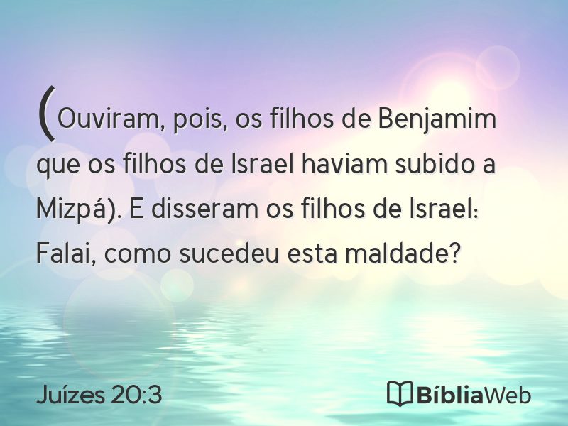Juízes 20:3 em imagem para compartilhar