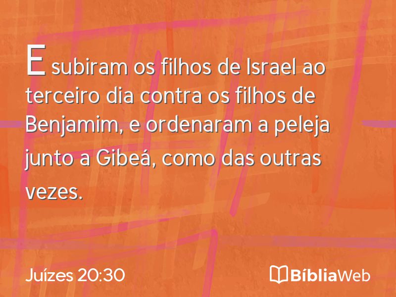 Juízes 20:30 em imagem para compartilhar