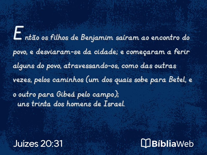 Juízes 20:31 em imagem para compartilhar