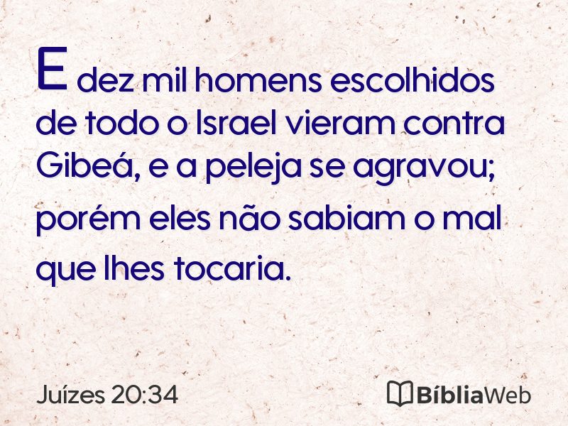 Juízes 20:34 em imagem para compartilhar
