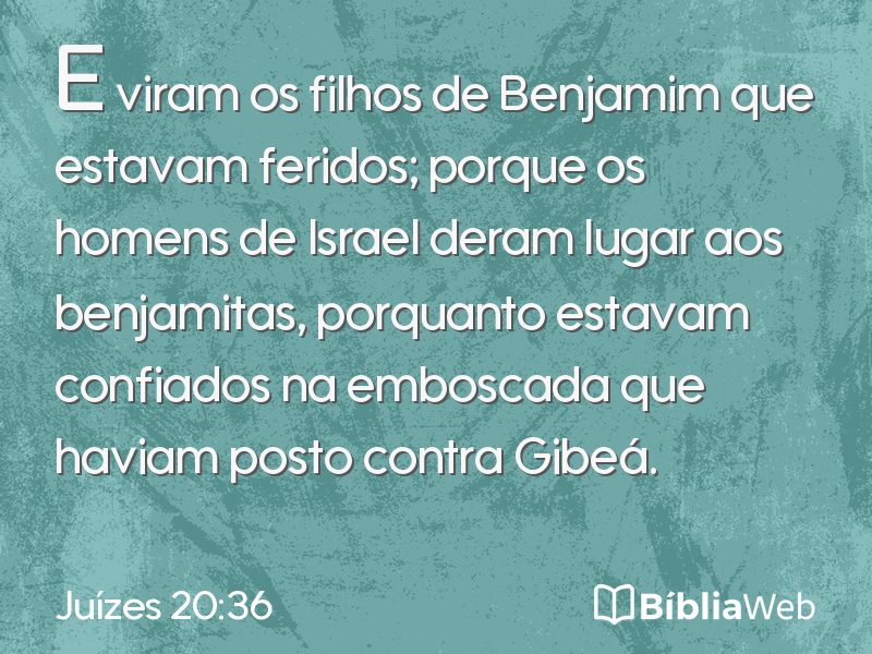 Juízes 20:36 em imagem para compartilhar