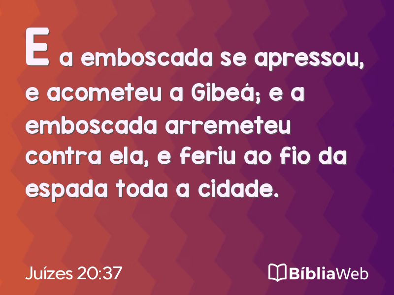 Juízes 20:37 em imagem para compartilhar