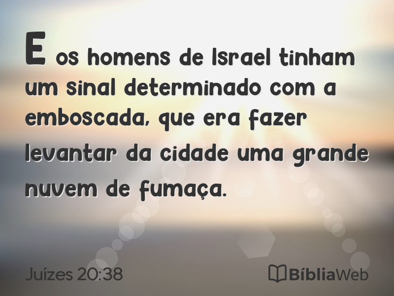 Juízes 20:38 em imagem para compartilhar