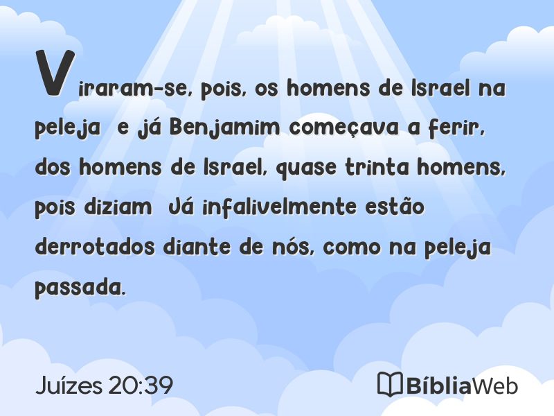 Juízes 20:39 em imagem para compartilhar