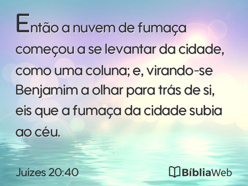 Juízes 20:40 em imagem para compartilhar