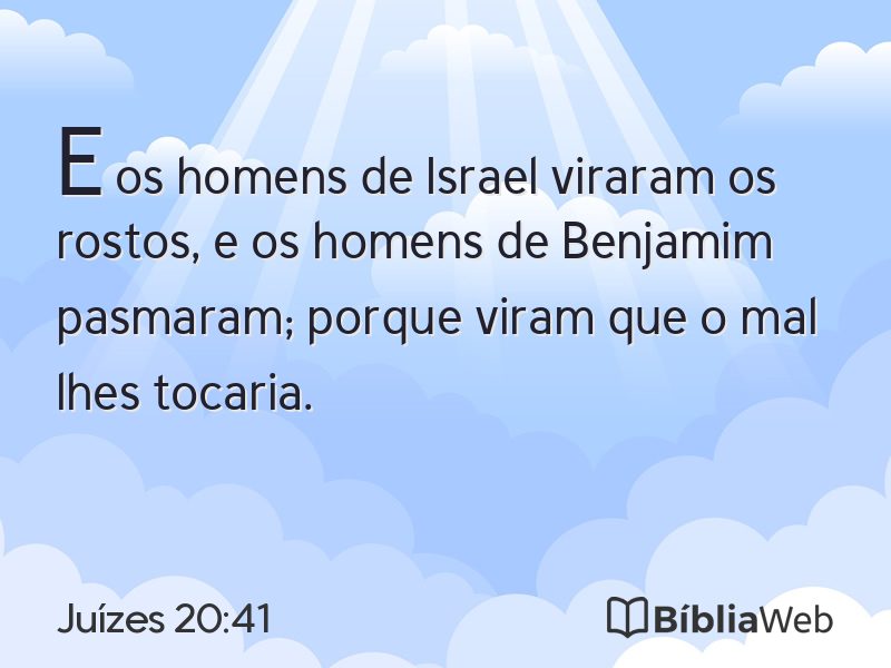 Juízes 20:41 em imagem para compartilhar