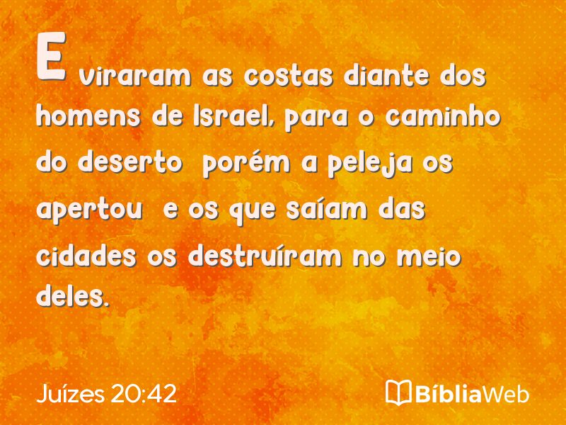 Juízes 20:42 em imagem para compartilhar