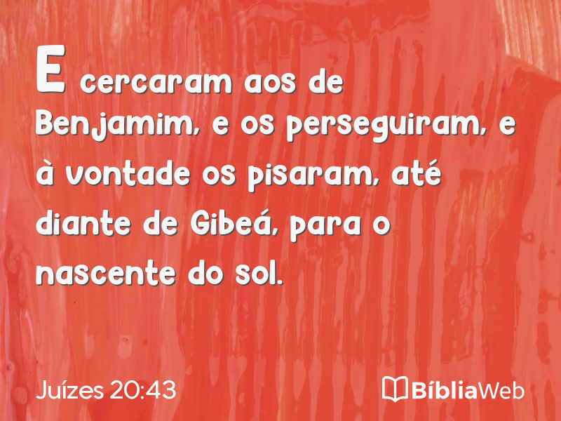 Juízes 20:43 em imagem para compartilhar