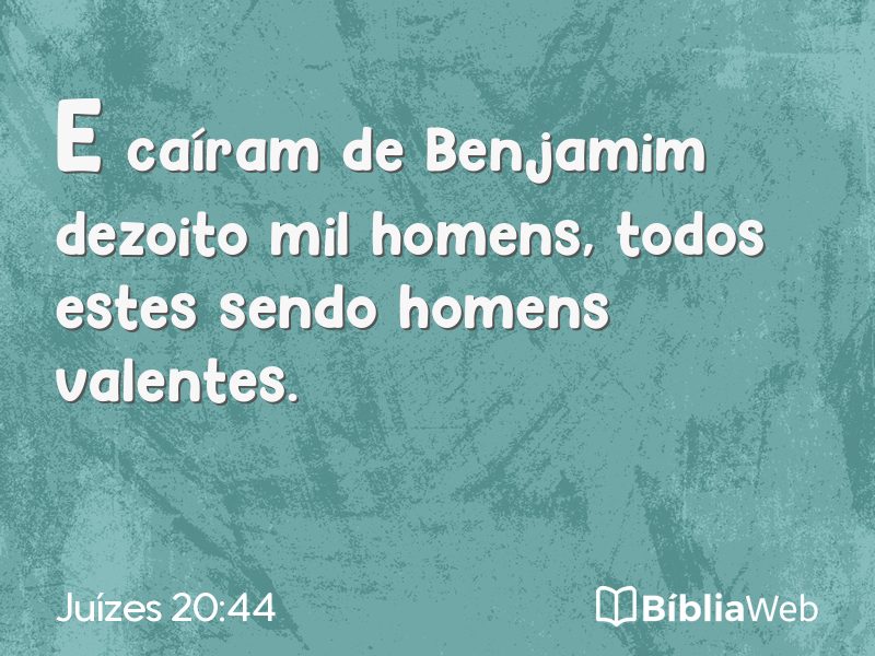 Juízes 20:44 em imagem para compartilhar