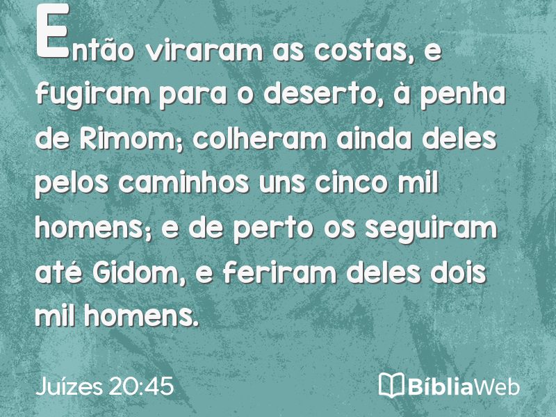 Juízes 20:45 em imagem para compartilhar