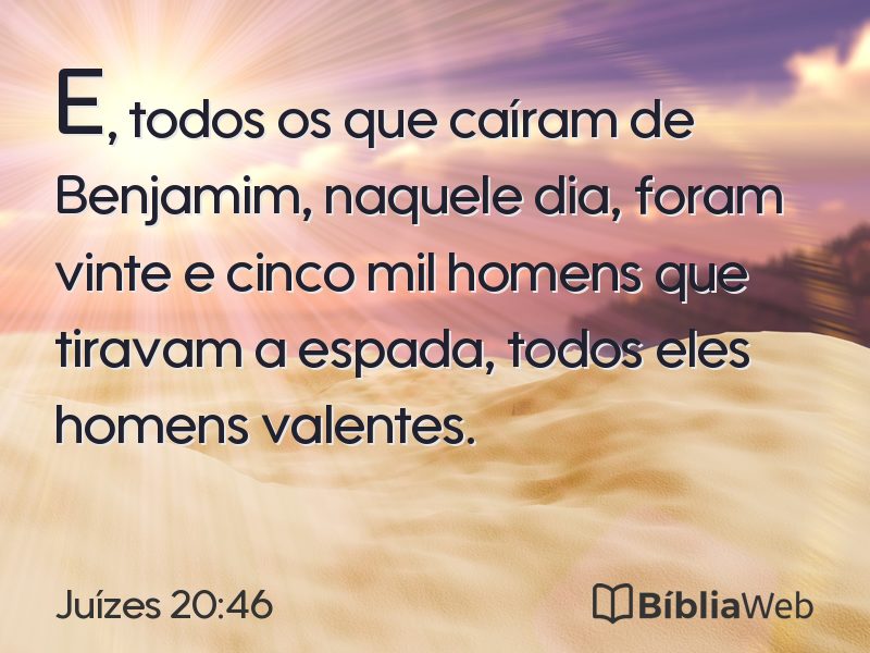Juízes 20:46 em imagem para compartilhar