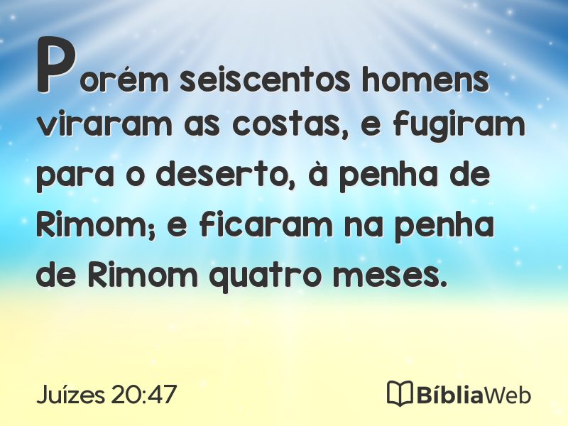 Juízes 20:47 em imagem para compartilhar