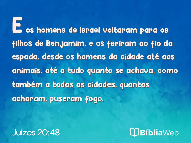 Juízes 20:48 em imagem para compartilhar