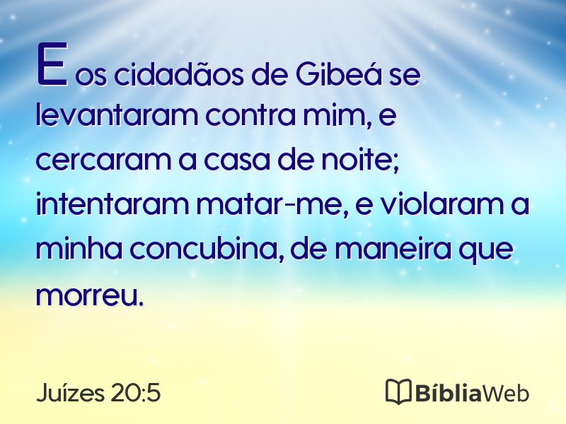 Juízes 20:5 em imagem para compartilhar