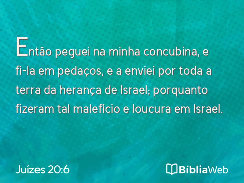 Juízes 20:6 em imagem para compartilhar