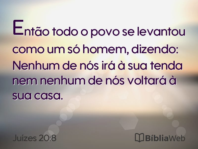 Juízes 20:8 em imagem para compartilhar