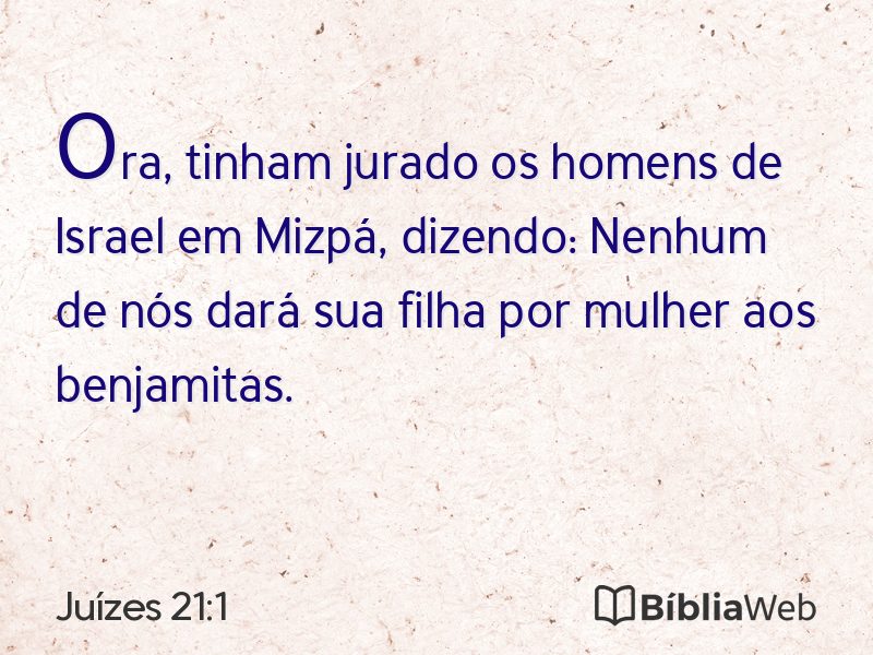Juízes 21:1 em imagem para compartilhar