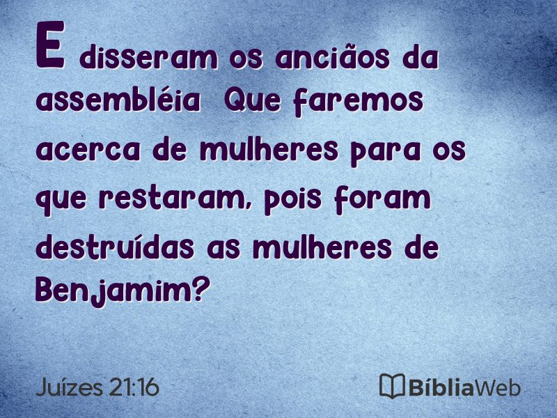 Juízes 21:16 em imagem para compartilhar
