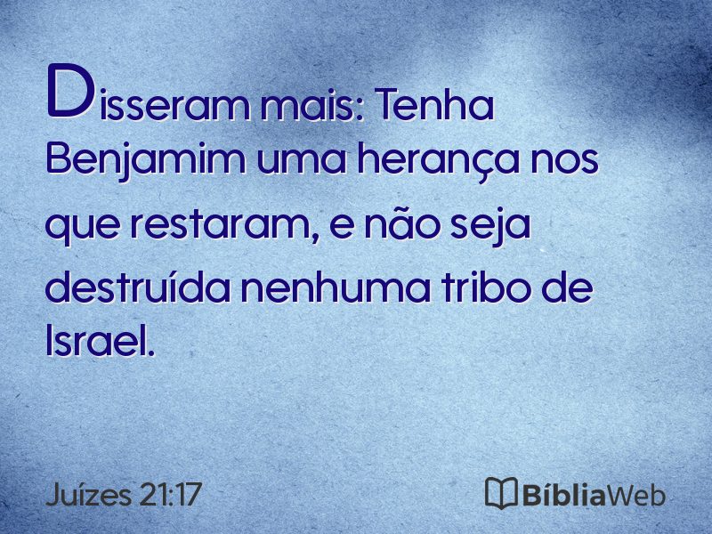 Juízes 21:17 em imagem para compartilhar