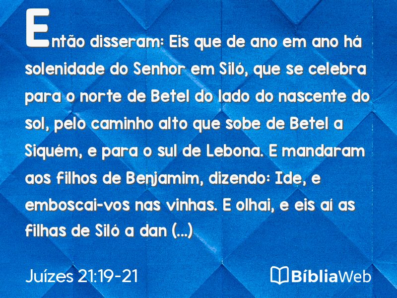 Juízes 21:19-21 em imagem para compartilhar