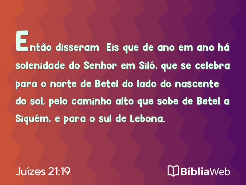 Juízes 21:19 em imagem para compartilhar