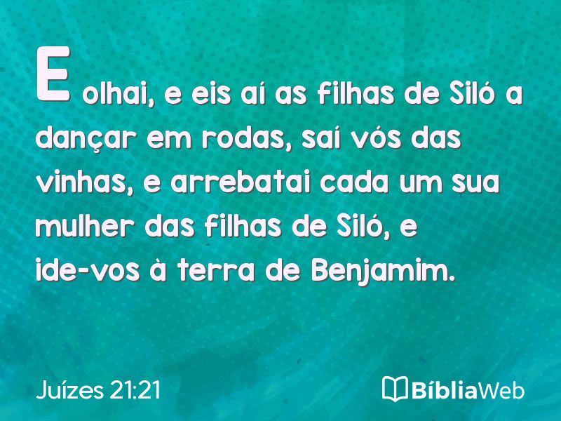 Juízes 21:21 em imagem para compartilhar