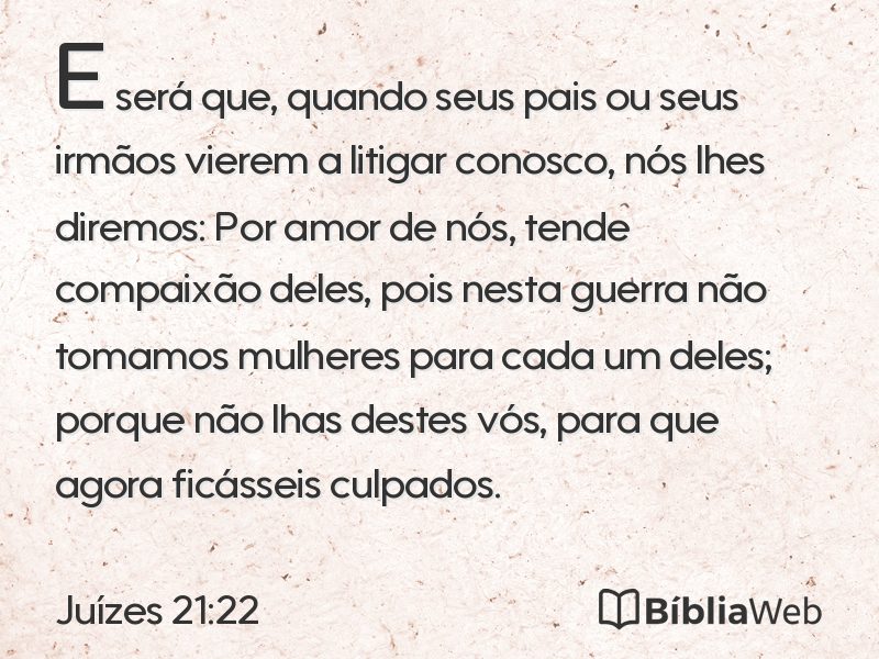 Juízes 21:22 em imagem para compartilhar