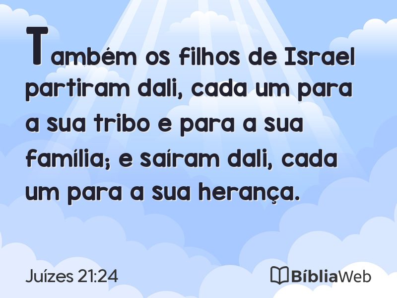Juízes 21:24 em imagem para compartilhar