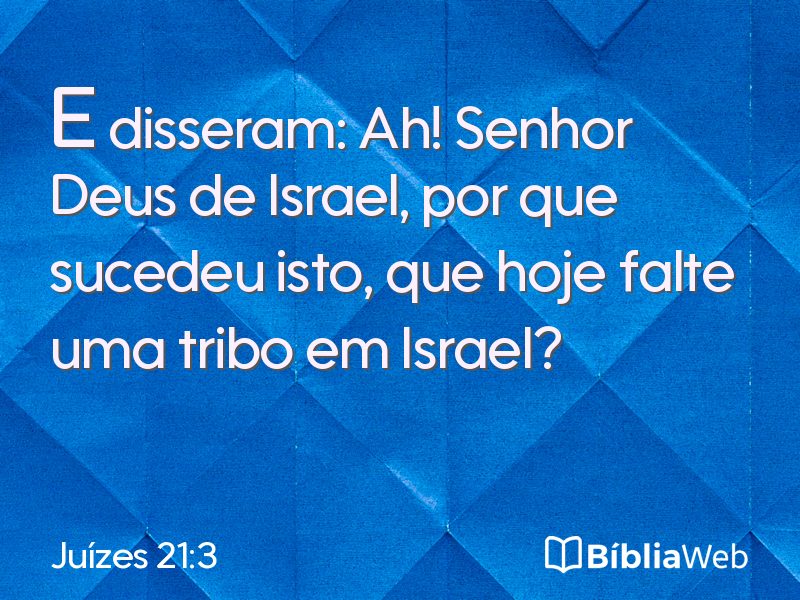 Juízes 21:3 em imagem para compartilhar