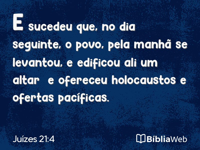 Juízes 21:4 em imagem para compartilhar