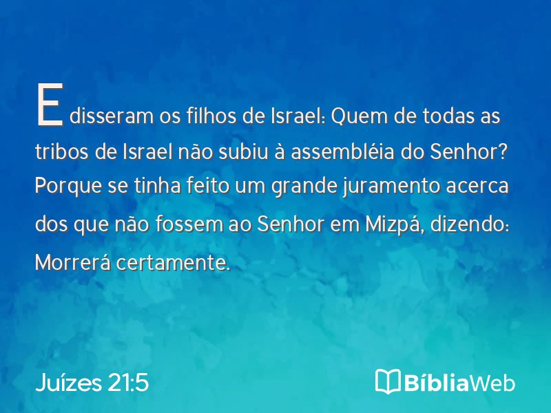 Juízes 21:5 em imagem para compartilhar
