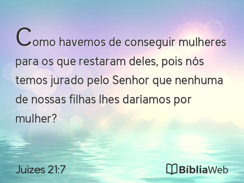 Juízes 21:7 em imagem para compartilhar