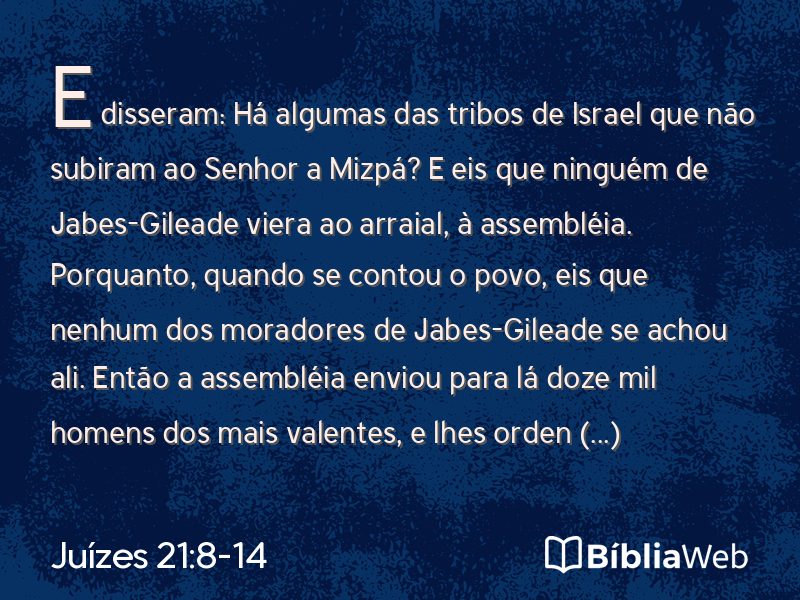 Juízes 21:8-14 em imagem para compartilhar