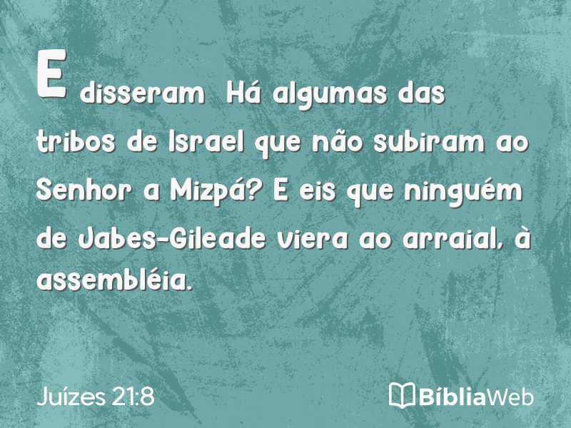 Juízes 21:8 em imagem para compartilhar