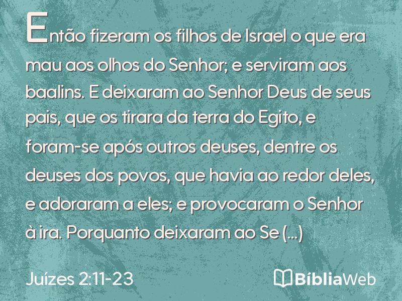 Juízes 2:11-23 em imagem para compartilhar