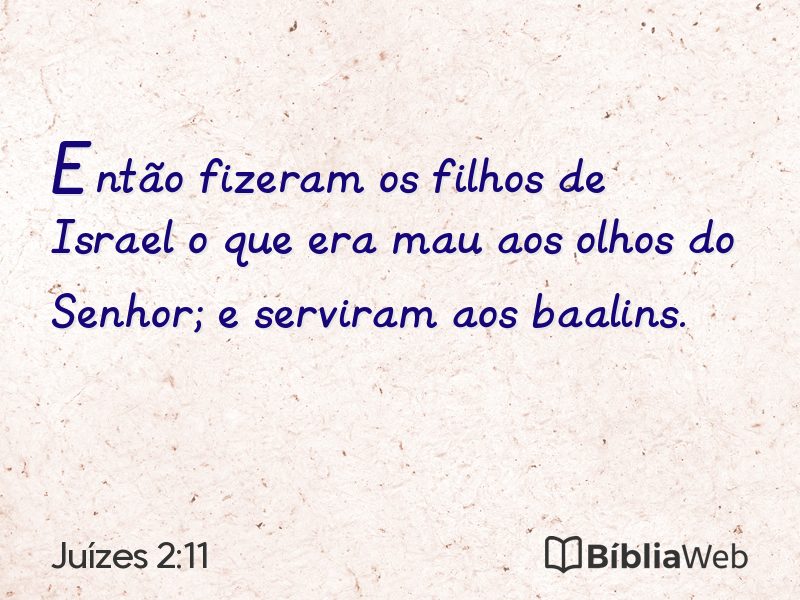 Juízes 2:11 em imagem para compartilhar