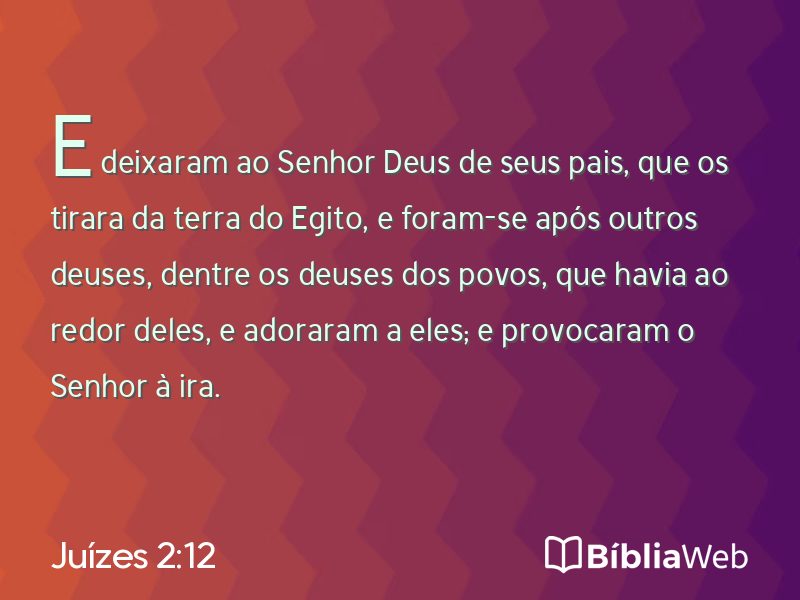 Juízes 2:12 em imagem para compartilhar