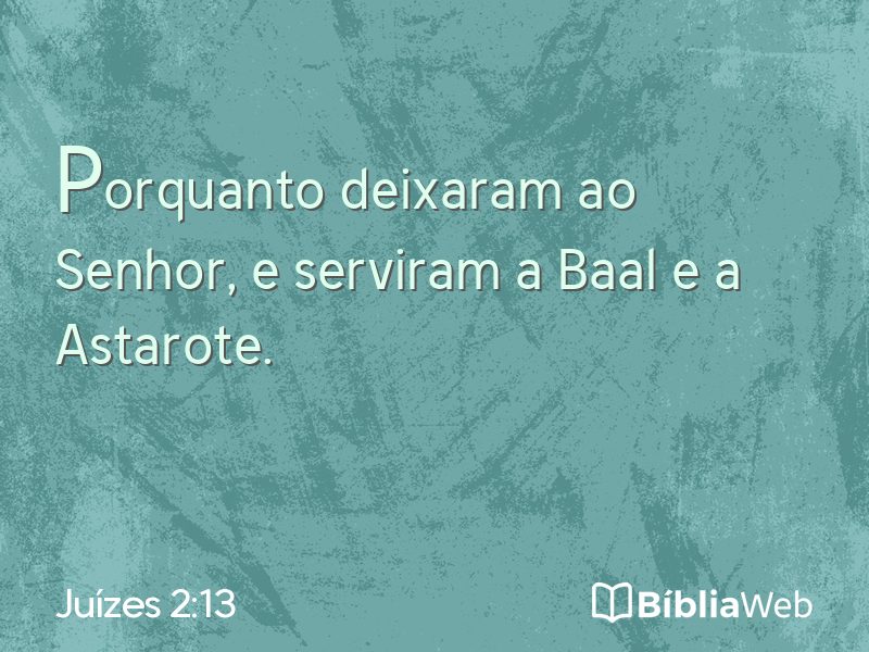 Juízes 2:13 em imagem para compartilhar