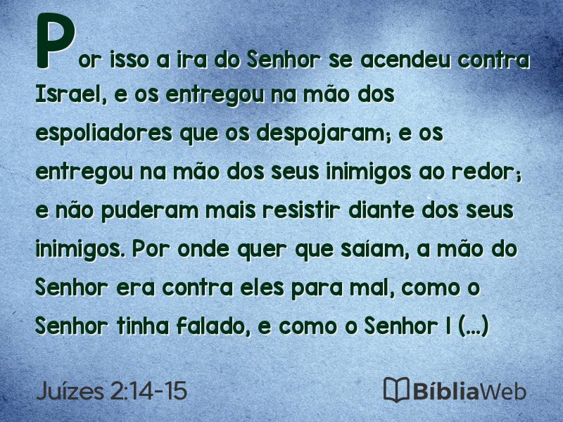 Juízes 2:14-15 em imagem para compartilhar